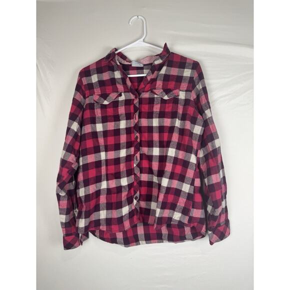 Women’s Columbia Button Down Fleece Large Pink - Picture 1 of 3